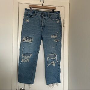 Old Navy Extra High Rise Sky Hi Straight Jeans